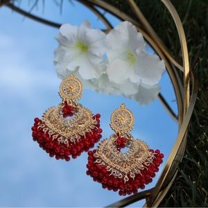 Red Indian Earrings